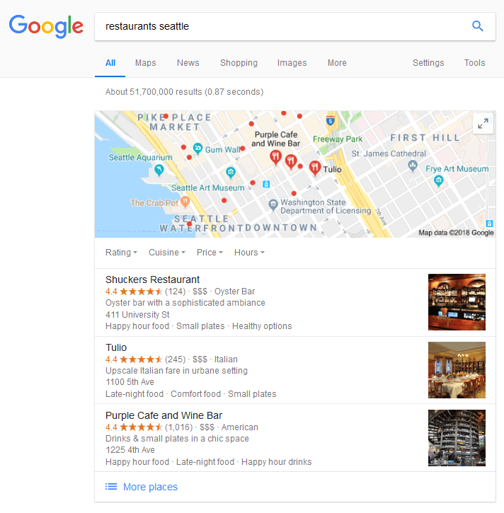 change google location search results